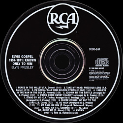 Elvis Gospel 1957-1971 - Known Only To Him - Canada 1994 - BMG 9586-2-R - Elvis Presley CD