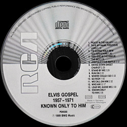 Elvis Gospel 1957-1971 - Known Only To Him - Germany 1993 - PD 90355 - Elvis Presley CD