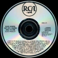 Elvis Gospel 1957-1971 - Known Only To Him - USA 1989 - BMG 9586-2-R
