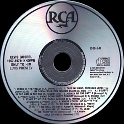 Elvis Gospel 1957-1971 - Known Only To Him - USA 1998 - BMG 9586-2-R - Elvis Presley CD
