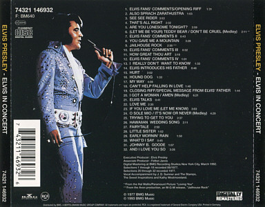 Elvis In Concert Germany 1994- BMG 74321 146932 - Elvis Presley CD