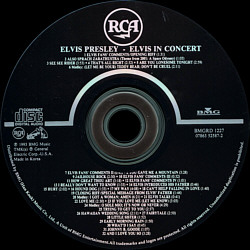  Elvis In Concert - BMG BMGRD1227 - Korea 1996 - Elvis Presley CD