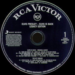 Disc 1 - Elvis Is Back! (Legacy Edition) - Australia 2011 - Sony 88697 85300 2