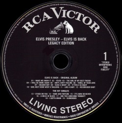 Disc 1 - Elvis Is Back! (Legacy Edition) - USA 2011 - RCA Records 88697 76233 2