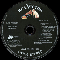 Elvis Is Back - SACD - USA 2012 - Sony Music CAPP 2231 SA Elvis Is Back - SACD - USA 2012 - Sony Music CAPP 2231 SA