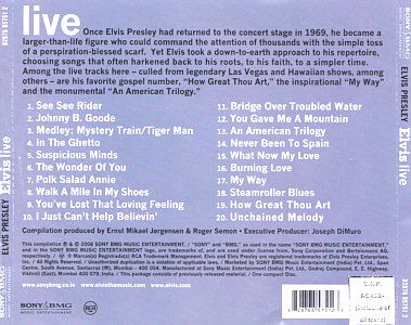 Elvis live - India 2006 - Sony/BMG 82876 85751 2 - Elvis Presley CD