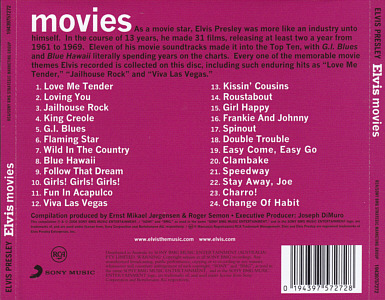 Elvis movies (Gold Series) - Australia 2020 - Sony Music 19439757272 - Elvis Presley CD