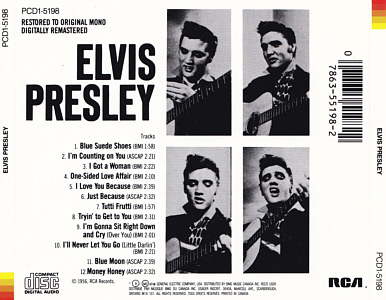 ELVIS PRESLEY - Canada 1994 -  BMG PCD1-5198 - Elvis Presley CD