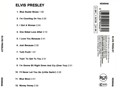ELVIS PRESLEY - Germany 1989 - BMG ND 89046