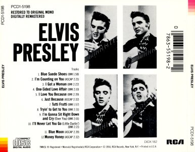 ELVIS PRESLEY - USA Nov. 1984 - RCA PCD1-5198