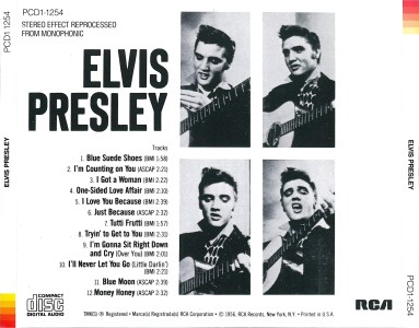 ELVIS PRESLEY - USA Sept. 1984 - RCA PCD1-1254