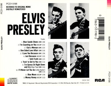 ELVIS PRESLEY - USA December 1994 - BMG PCD1-5198