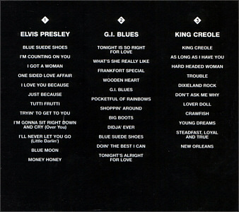 Elvis Presley (Elvis Presley -&nbsp;G.I. Blues - King Creole) - France 1992 - BMG ND 74375 - Elvis Presley CD