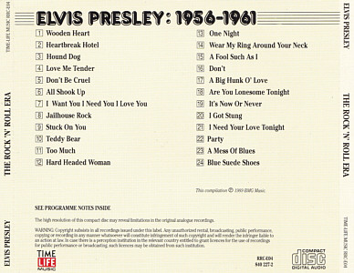 Elvis Presley: 1956-1961 - The Rock'N'Roll Era - Germany 1990 - Time Life Music RRC-E04 840 227-2 - Elvis Presley CD
