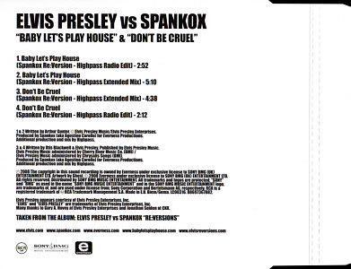 Elvis Presley vs Spankox - Elvis Presley CD