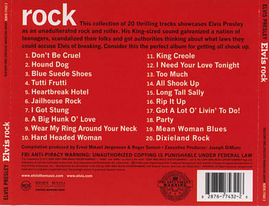 Elvis Rock - Elvis Presley CD Elvis Rock - USA 2006 - Sony/BMG 82876 77432 2