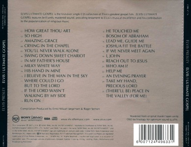 Elvis | Ultimate Gospel - South Africa 2007 - Sony/BMG CDRCA7176