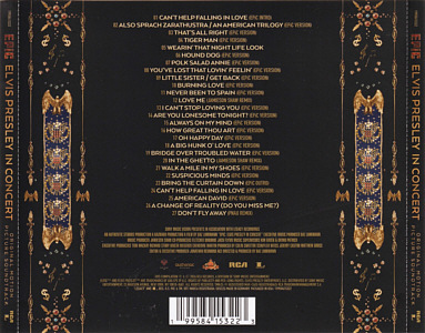 Epic: Elvis Presley in Concert (Original Motion Picture Soundtrack) -  USA 2026 - Sony Legacy 19958415322 - Elvis Presley CD