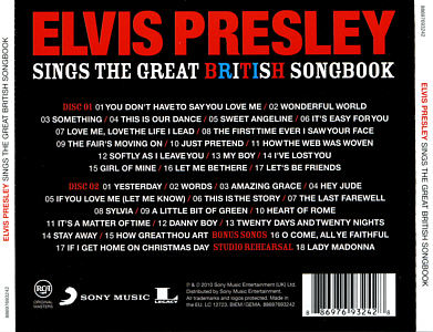 Elvis Presley Sings The Great British Songbook - UK 2010 - Sony 88697693242