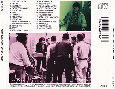  Essential Elvis - Canada 1988 - BMG 6738-2-R - Elvis Presley CD