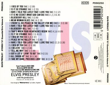 Stereo '57 (Essential Elvis, Vol. 2) - Germany 1989 - BMG PD90250