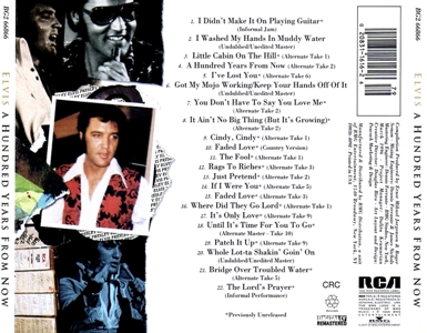 A Hundred Years From Now (Essential Elvis, Vol. 4) - USA 1997 - CRC BMG BG2 66866  - Elvis Presley CD