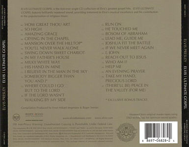 Elvis | Ultimate Gospel (Walmart) - Sony/BMG 88697068282 - USA 2007