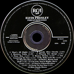 For LP Fans Only - Germany 1999 - BMG ND 90359 - Elvis Presley CD