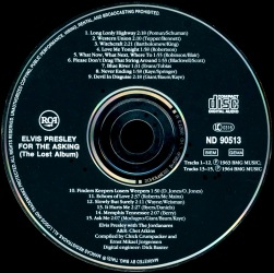 For The Asking - The Lost Album - ND 90513 - Germany 1990