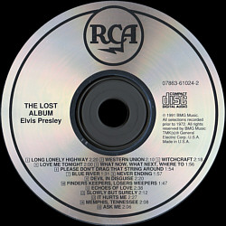 For The Asking - The Lost Album - BMG 07863-61024-2 - USA 1994 - Elvis Presley CD