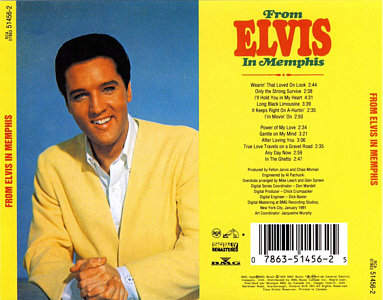 From Elvis In Memphis - Canada 1993 - BMG 07863-51456-2 - Elvis Presley CD