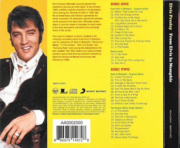 From Elvis In Memphis - 40th Anniversary Legacy Edition - Brazil 2009 - Elvis Presley CD