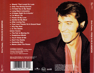 From Elvis In Memphis (remastered and bonus) - Canada 2000 - Elvis Presley CD