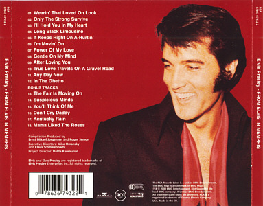 From Elvis In Memphis (remastered and bonus) - Sony  07863 67932 2 - EU 2014 - Elvis Presley CD