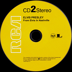 From Elvis In Nashville (50th Anniversary Celebration) - Sony Legacy 19439759412 - EU 2020 - Elvis Presley CD