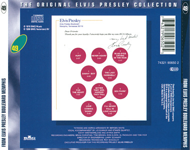 From Elvis Presley Boulevard, Memphis, Tennessee -  The Original Elvis Presley Collection Vol. 49 - EU 1999 - BMG 74321 90650 2 - Elvis Presley CD