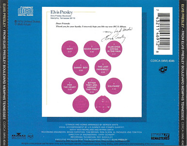 From Elvis Presley Boulevard, Memphis, Tennessee - South Africa 1993 - BMG CDRCA (WM) 4046 - Elvis Presley CD