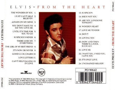 From The Heart - Taiwan 1999 - BMG PD 90642