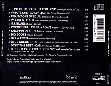 G.I. Blues - USA 1995 - BMG 3735-2-R - Elvis Presley CD