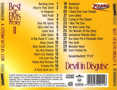 Devil In Disguise (24 Karat Gold) - Germany 2000 - BMG CD 2700022011D