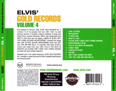Elvis' Gold Records Vol. 4 - USA 2007 - Sony/BMG 88697 07420 2
