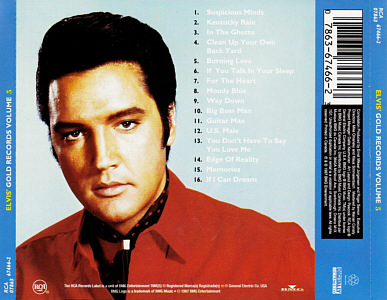 Elvis' Gold Records Volume 5 (remastered + bonus) - Canada 1997 - BMG 07863 67466 2