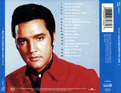 Elvis' Gold Records Volume 5 (remastered and bonus) - EU 2000 - BMG 07863 67466 2 - Elvis Presley CD