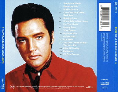 Elvis' Gold Records Volume 5 (remastered and bonus) - EU 2007 - BMG 07863 67466 2 - Elvis Presley CD 