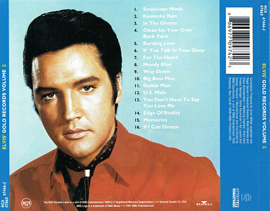 Elvis' Gold Records Volume 5 (remastered + bonus) - USA 2010 - Sony 07863 67466 2 - Elvis Presley CD