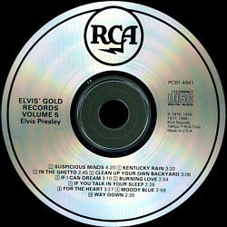 Elvis' Gold Records, Volume 5 - USA 1990 - PCD1-4941 - Elvis Presley CD