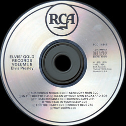 Elvis' Gold Records, Volume 5 - USA 1992 - PCD1-4941 - Elvis Presley CD