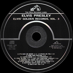 Elvis' Golden Records, Vol. 3 - Korea 1994 - BMG BMGRD 1163 / 2765-2-R - Elvis Presley CD