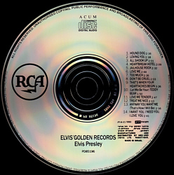 Elvis' Golden Records - Israel 1990 - BMG ND 81707