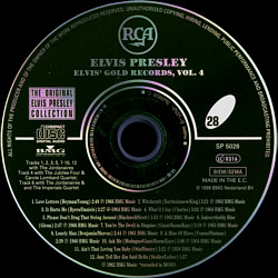 Elvis' Gold Records, Vol. 4 -   The Original Elvis Presley Collection Vol. 27 - EU 1999 - BMG 74321 90629 2 - Elvis Presley CD